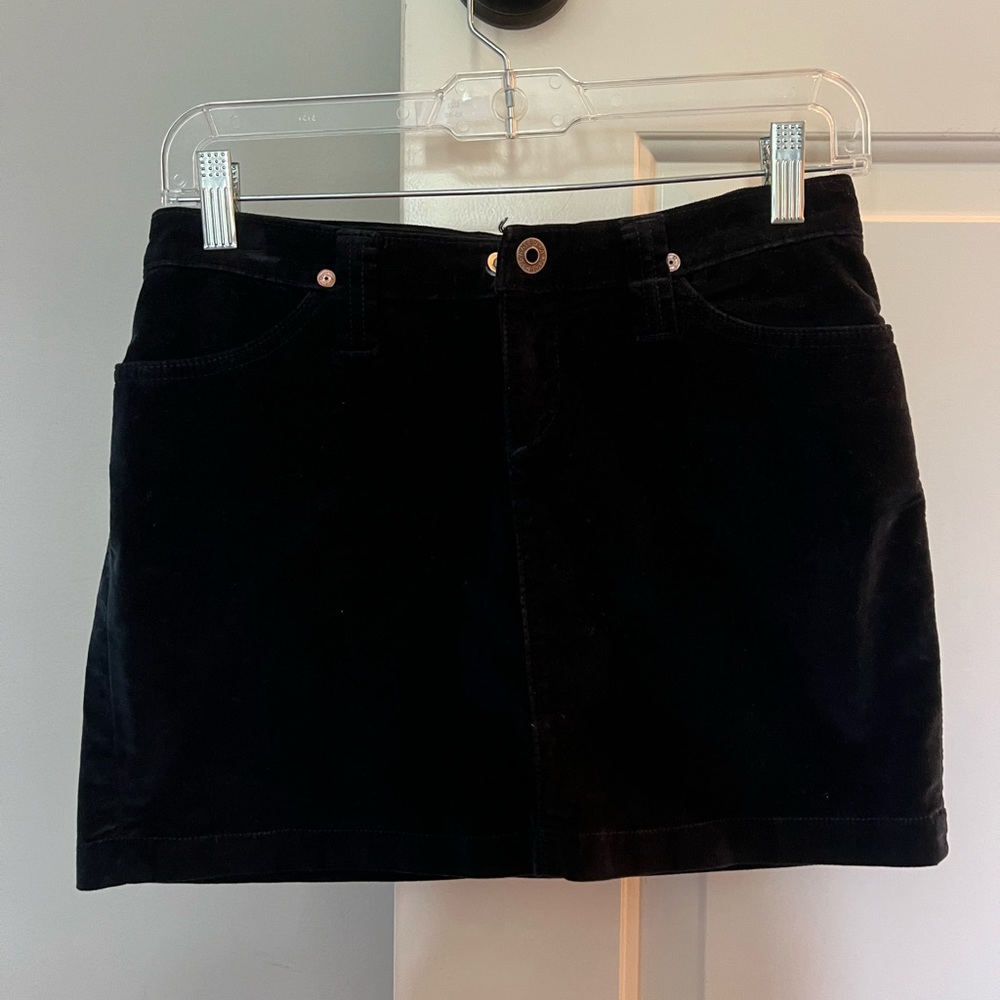 AG Blue velvet mini skirt. Size 25